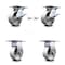 Service Caster 5 Inch Semi Steel Caster Brakes/Swivel Locks and 2 Rigid, 2PK SCC-35S520-SSB-SLB-BSL-2-R-2 - alternate 1
